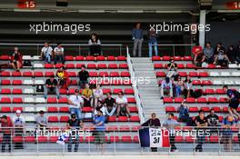 Fans in the grandstand and a flag for Esteban Ocon (FRA) Sahara Force India F1 Team. 12.05.2017. Formula 1 World Championship, Rd 5, Spanish Grand Prix, Barcelona, Spain, Practice Day.