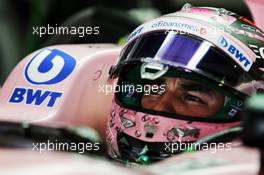 Sergio Perez (MEX) Sahara Force India F1 VJM10. 12.05.2017. Formula 1 World Championship, Rd 5, Spanish Grand Prix, Barcelona, Spain, Practice Day.