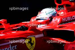 Sebastian Vettel (GER) Ferrari SF70H in parc ferme. 14.05.2017. Formula 1 World Championship, Rd 5, Spanish Grand Prix, Barcelona, Spain, Race Day.
