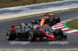 Romain Grosjean (FRA) Haas F1 Team VF-17. 14.05.2017. Formula 1 World Championship, Rd 5, Spanish Grand Prix, Barcelona, Spain, Race Day.