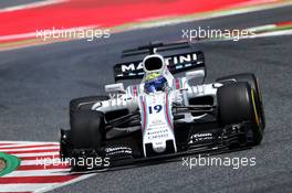 Felipe Massa (BRA) Williams FW40 with a puncture. 14.05.2017. Formula 1 World Championship, Rd 5, Spanish Grand Prix, Barcelona, Spain, Race Day.