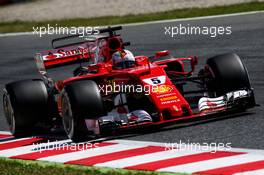 Sebastian Vettel (GER) Ferrari SF70H. 13.05.2017. Formula 1 World Championship, Rd 5, Spanish Grand Prix, Barcelona, Spain, Qualifying Day.