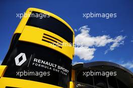 Renault Sport F1 Team motorhome. 13.05.2017. Formula 1 World Championship, Rd 5, Spanish Grand Prix, Barcelona, Spain, Qualifying Day.