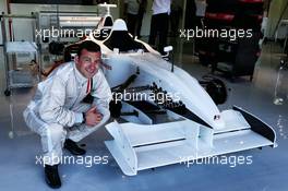 Will Buxton (GBR) NBC Sports Network TV Presenter with the Two-Seater F1 Experiences Racing Car. 13.05.2017. Formula 1 World Championship, Rd 5, Spanish Grand Prix, Barcelona, Spain, Qualifying Day.