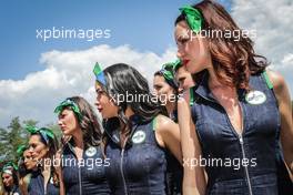 Grid girls. 14.05.2017. Formula 1 World Championship, Rd 5, Spanish Grand Prix, Barcelona, Spain, Race Day.