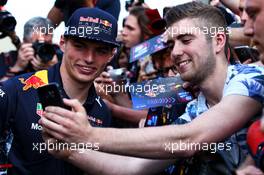 Max Verstappen (NLD) Red Bull Racing with fans. 11.05.2017. Formula 1 World Championship, Rd 5, Spanish Grand Prix, Barcelona, Spain, Preparation Day.