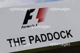 F1 Paddock sign. 11.05.2017. Formula 1 World Championship, Rd 5, Spanish Grand Prix, Barcelona, Spain, Preparation Day.