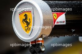 Ferrari logo on pit equipment. 11.05.2017. Formula 1 World Championship, Rd 5, Spanish Grand Prix, Barcelona, Spain, Preparation Day.