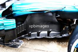 Mercedes AMG F1 W08 sidepod detail. 11.05.2017. Formula 1 World Championship, Rd 5, Spanish Grand Prix, Barcelona, Spain, Preparation Day.