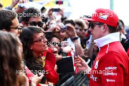 Kimi Raikkonen (FIN) Ferrari with fans. 11.05.2017. Formula 1 World Championship, Rd 5, Spanish Grand Prix, Barcelona, Spain, Preparation Day.