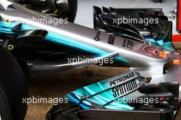 Mercedes AMG F1 W08 nosecone detail. 11.05.2017. Formula 1 World Championship, Rd 5, Spanish Grand Prix, Barcelona, Spain, Preparation Day.