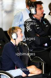 (L to R): Billy Monger (GBR) Racing Driver with Toto Wolff (GER) Mercedes AMG F1 Shareholder and Executive Director. 14.07.2017. Formula 1 World Championship, Rd 10, British Grand Prix, Silverstone, England, Practice Day.