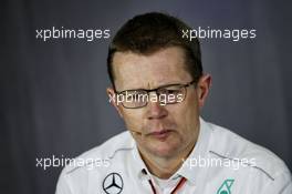 Andy Cowell (GBR) Mercedes-Benz High Performance Powertrains Managing Director in the FIA Press Conference. 14.07.2017. Formula 1 World Championship, Rd 10, British Grand Prix, Silverstone, England, Practice Day.