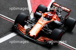 Stoffel Vandoorne (BEL) McLaren MCL32. 14.07.2017. Formula 1 World Championship, Rd 10, British Grand Prix, Silverstone, England, Practice Day.