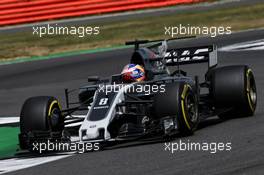 Romain Grosjean (FRA) Haas F1 Team VF-17. 14.07.2017. Formula 1 World Championship, Rd 10, British Grand Prix, Silverstone, England, Practice Day.