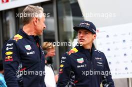 (L to R): Jonathan Wheatley (GBR) Red Bull Racing Team Manager with Max Verstappen (NLD) Red Bull Racing. 14.07.2017. Formula 1 World Championship, Rd 10, British Grand Prix, Silverstone, England, Practice Day.