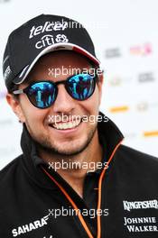 Sergio Perez (MEX) Sahara Force India F1. 14.07.2017. Formula 1 World Championship, Rd 10, British Grand Prix, Silverstone, England, Practice Day.