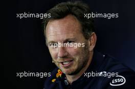 Christian Horner (GBR) Red Bull Racing Team Principal in the FIA Press Conference. 14.07.2017. Formula 1 World Championship, Rd 10, British Grand Prix, Silverstone, England, Practice Day.