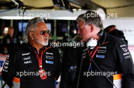 (L to R): Dr. Vijay Mallya (IND) Sahara Force India F1 Team Owner with Otmar Szafnauer (USA) Sahara Force India F1 Chief Operating Officer. 14.07.2017. Formula 1 World Championship, Rd 10, British Grand Prix, Silverstone, England, Practice Day.