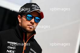 Sergio Perez (MEX) Sahara Force India F1. 14.07.2017. Formula 1 World Championship, Rd 10, British Grand Prix, Silverstone, England, Practice Day.