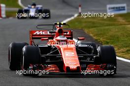 Stoffel Vandoorne (BEL) McLaren MCL32. 14.07.2017. Formula 1 World Championship, Rd 10, British Grand Prix, Silverstone, England, Practice Day.