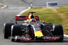 Daniel Ricciardo (AUS) Red Bull Racing RB13 with sensor equipment. 14.07.2017. Formula 1 World Championship, Rd 10, British Grand Prix, Silverstone, England, Practice Day.
