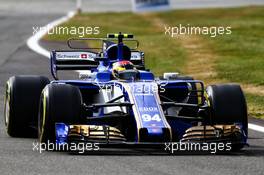 Pascal Wehrlein (GER) Sauber C36. 14.07.2017. Formula 1 World Championship, Rd 10, British Grand Prix, Silverstone, England, Practice Day.