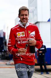 Sebastian Vettel (GER) Ferrari. 14.07.2017. Formula 1 World Championship, Rd 10, British Grand Prix, Silverstone, England, Practice Day.