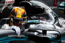 Race winner Lewis Hamilton (GBR) Mercedes AMG F1 W08 in parc ferme. 16.07.2017. Formula 1 World Championship, Rd 10, British Grand Prix, Silverstone, England, Race Day.