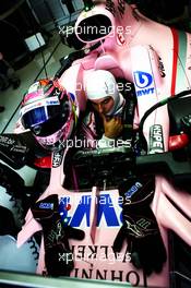 Sergio Perez (MEX) Sahara Force India F1 VJM10. 15.07.2017. Formula 1 World Championship, Rd 10, British Grand Prix, Silverstone, England, Qualifying Day.