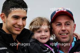 Esteban Ocon (FRA) Sahara Force India F1 Team with fans. 15.07.2017. Formula 1 World Championship, Rd 10, British Grand Prix, Silverstone, England, Qualifying Day.