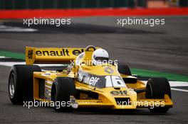 Rene Arnoux (FRA) in the Renault RS01. 15.07.2017. Formula 1 World Championship, Rd 10, British Grand Prix, Silverstone, England, Qualifying Day.