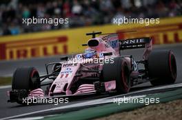 Sergio Perez (MEX) Sahara Force India F1 VJM10. 15.07.2017. Formula 1 World Championship, Rd 10, British Grand Prix, Silverstone, England, Qualifying Day.