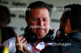 Zak Brown (USA) McLaren Executive Director. 15.07.2017. Formula 1 World Championship, Rd 10, British Grand Prix, Silverstone, England, Qualifying Day.