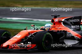 Fernando Alonso (ESP) McLaren MCL32. 15.07.2017. Formula 1 World Championship, Rd 10, British Grand Prix, Silverstone, England, Qualifying Day.