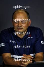 Frederic Vasseur (FRA) Sauber F1 Team, Team Principal in the FIA Press Conference. 28.07.2017. Formula 1 World Championship, Rd 11, Hungarian Grand Prix, Budapest, Hungary, Practice Day.