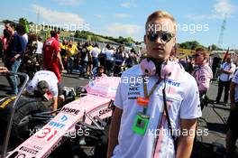 Nikita Mazepin (RUS) Sahara Force India F1 Team Development Driver on the grid. 30.07.2017. Formula 1 World Championship, Rd 11, Hungarian Grand Prix, Budapest, Hungary, Race Day.