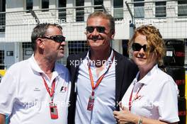 (L to R): Paul Stoddart (AUS) Two-Seater F1 Experiences Racing Car with Daniel Schloesser (GER) Mercedes AMG F1 Physio and Belinda. 30.07.2017. Formula 1 World Championship, Rd 11, Hungarian Grand Prix, Budapest, Hungary, Race Day.