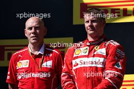 The podium (L to R): Jock Clear (GBR) Ferrari Engineering Director with second placed Kimi Raikkonen (FIN) Ferrari. 30.07.2017. Formula 1 World Championship, Rd 11, Hungarian Grand Prix, Budapest, Hungary, Race Day.