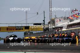 The grid before the start of the race. 30.07.2017. Formula 1 World Championship, Rd 11, Hungarian Grand Prix, Budapest, Hungary, Race Day.