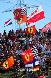 Fans and flags. 29.07.2017. Formula 1 World Championship, Rd 11, Hungarian Grand Prix, Budapest, Hungary, Qualifying Day.