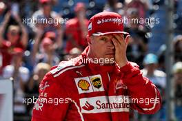 Kimi Raikkonen (FIN) Ferrari in qualifying parc ferme. 29.07.2017. Formula 1 World Championship, Rd 11, Hungarian Grand Prix, Budapest, Hungary, Qualifying Day.