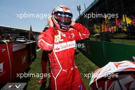 Kimi Raikkonen (FIN) Ferrari on the grid. 03.09.2017. Formula 1 World Championship, Rd 13, Italian Grand Prix, Monza, Italy, Race Day.