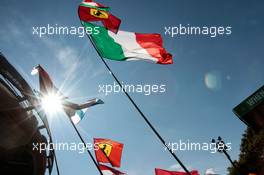 Flags at the podium. 03.09.2017. Formula 1 World Championship, Rd 13, Italian Grand Prix, Monza, Italy, Race Day.