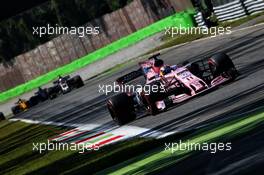 Sergio Perez (MEX) Sahara Force India F1 VJM10. 03.09.2017. Formula 1 World Championship, Rd 13, Italian Grand Prix, Monza, Italy, Race Day.
