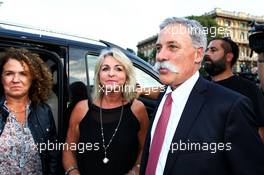 Chase Carey (USA) Formula One Group Chairman at a drivers' parade in Milan. 31.08.2017. Formula 1 World Championship, Rd 13, Italian Grand Prix, Monza, Italy, Preparation Day.