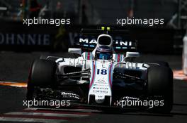 Lance Stroll (CDN) Williams FW40. 28.05.2017. Formula 1 World Championship, Rd 6, Monaco Grand Prix, Monte Carlo, Monaco, Race Day.