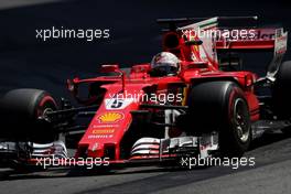 Sebastian Vettel (GER) Scuderia Ferrari  28.05.2017. Formula 1 World Championship, Rd 6, Monaco Grand Prix, Monte Carlo, Monaco, Race Day.
