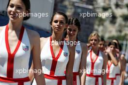 Tag Heuer grid girls. 27.05.2017. Formula 1 World Championship, Rd 6, Monaco Grand Prix, Monte Carlo, Monaco, Qualifying Day.