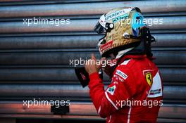 Sebastian Vettel (GER) Ferrari in parc ferme. 27.05.2017. Formula 1 World Championship, Rd 6, Monaco Grand Prix, Monte Carlo, Monaco, Qualifying Day.